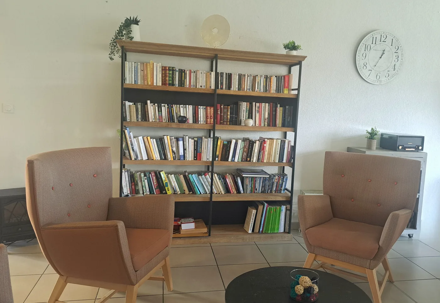 Espace bibliothèque d’une résidence OBEO Résidences